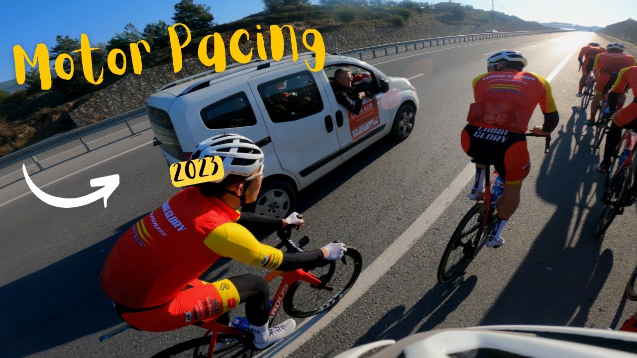 Motor pacing behind a random person