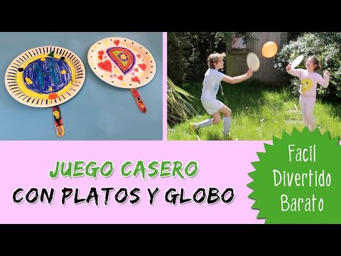 JUEGO CASERO de platos y globo - YouTube