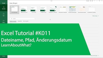 K011_Dateiname, Pfad, Änderungsdatum im Startmenü_Wie du dich in Excel zurechtfindest - Tutorial