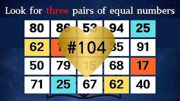 Find 3 pairs of equal numbers #104#brain #puzzle #dementia #quiz #mathstricks #mathematics #