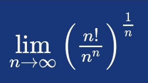 lim n tends to infinity (n! /n^n) ^1/n