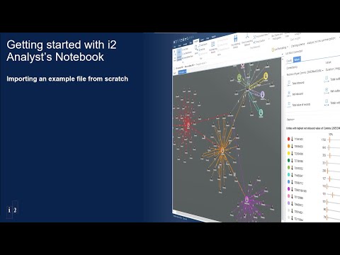 Getting Started with i2 Analyst's Notebook - Importing an example file from scratch