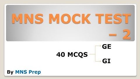MNS Mock test 2 | 40 MCQ questions for mns ToGIGE| @flora_fauna23