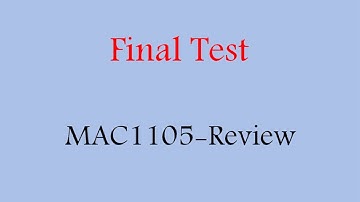 MAC1105-Final Test 1-Part-A