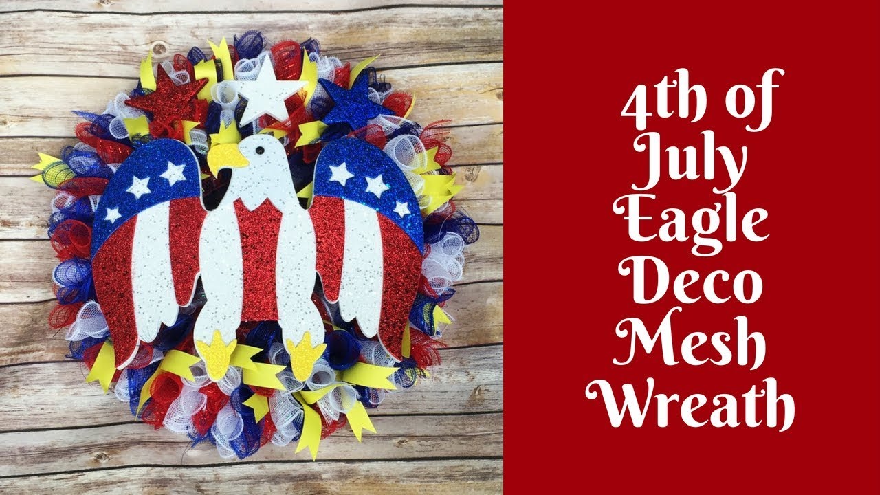 Independence Day Crafts Patriotic 4th Of July Eagle Deco Mesh