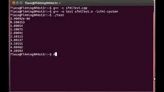 SFML -  First Compilation on Ubuntu
