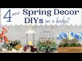 4 NEW SPRING FARMHOUSE DECOR DIYs ON A BUDGET | BUDGET DECOR DIY