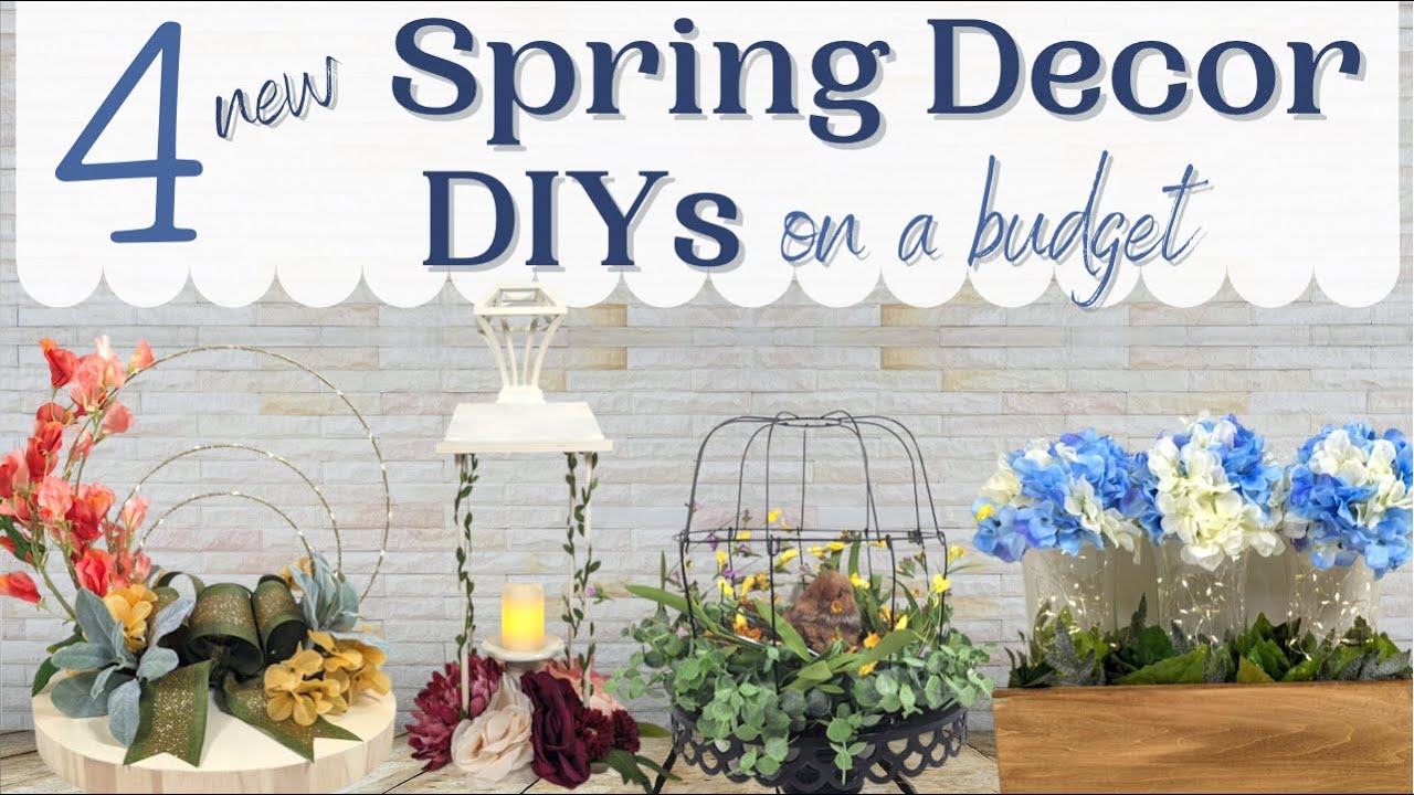 4 NEW SPRING FARMHOUSE DECOR DIYs ON A BUDGET | BUDGET DECOR DIY - YouTube