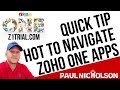 Quick Tip: How To Navigate Apps In Zoho ONE