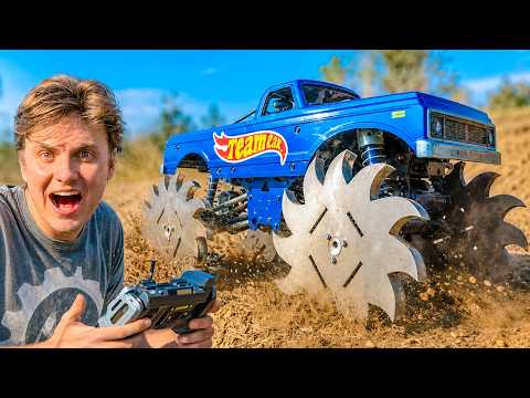 Saw Blade Monster Truck Wheels - UNEXPECTED ENDING!