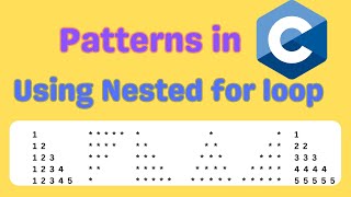 Patterns in C Programming using Nested for loop