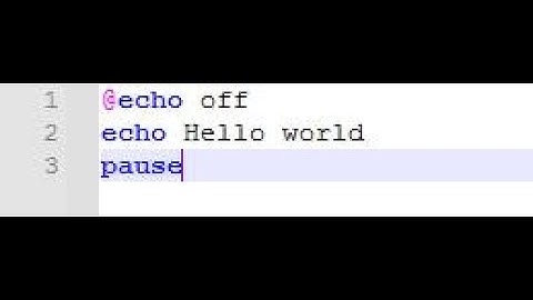 Batch programming lesson 1 - @echo off, echo and pause