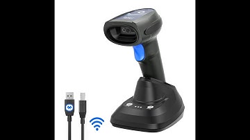 LENVII Bluetooth Wireless 2D Barcode Scanner 3 in 1 with Charging Base QR Code Scanner