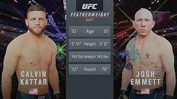 Calvin Kattar Vs. Josh Emmett : UFC 4 Gameplay (Legendary Difficulty) (AI Vs AI) (PS5)