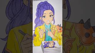 Rumi K-pop Demon Hunter Coloring Pages  ASMR #demonhunters #art #trends#crore #fanart #rumi