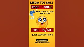 Quick Ledger Search TDL allows you to instantly search  ledger in Tally, saving time @GYANAMRIT