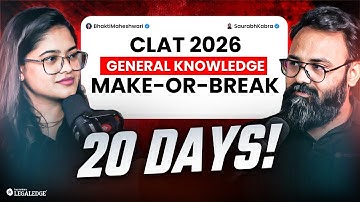 CLAT 2026 GK: Last 20 Days Must-Know Tips & High-scoring Tricks