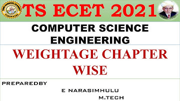 TS ECET 2021 || CSE SYLLABUS || UNIT WEIGHTAGE ANALYSIS