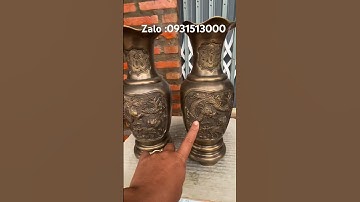 Cặp bình đồng tứ linh #độclạcầnthơ #phongthuy #dothocungbanggo #doco
