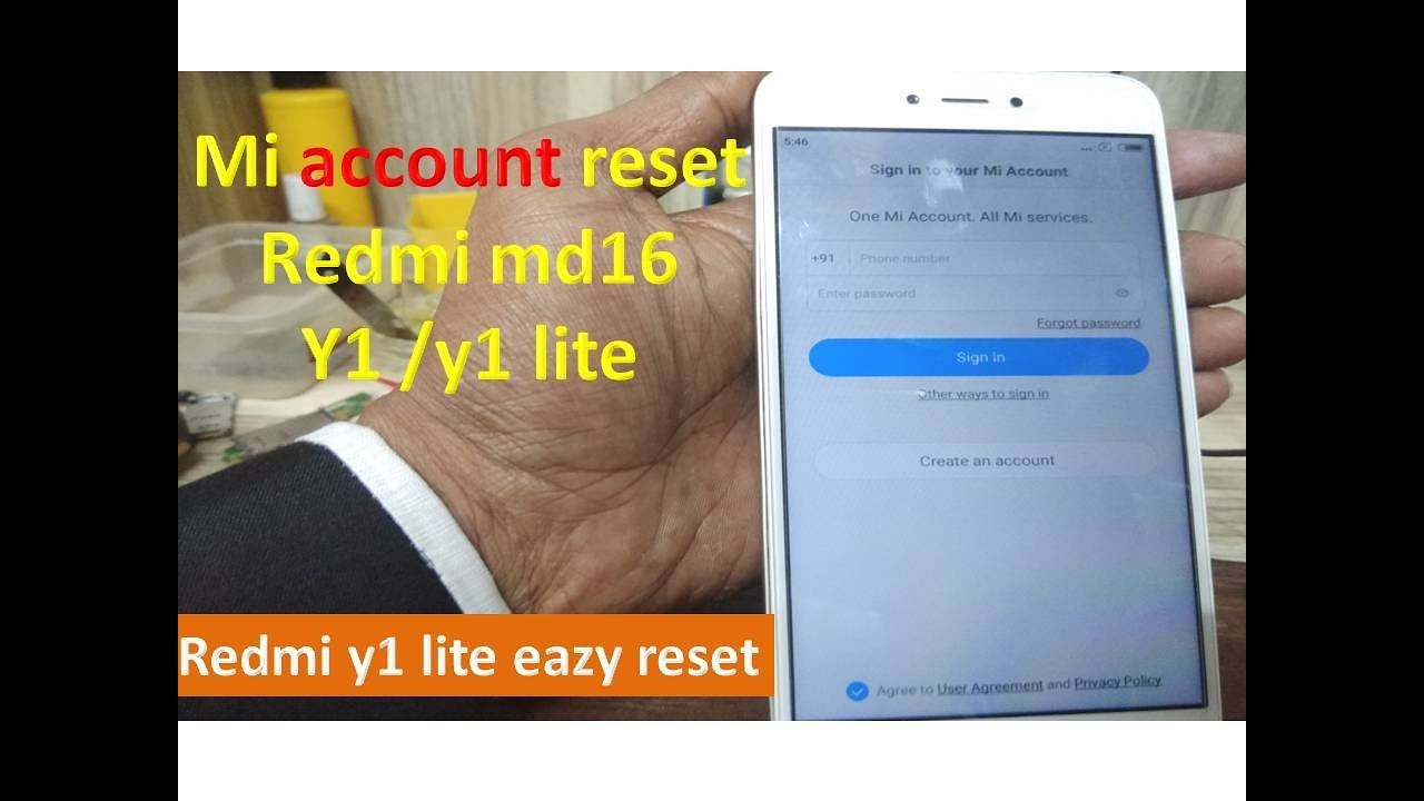 mi account reset md16/redmi y1 lite frp and gmail id reset how to? in umt