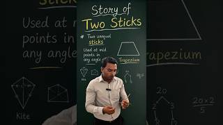 Two Unequal Sticks Make a Trapezium 😲 | Learn Geometry by Activity #shorts