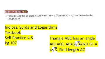 Indices Surds and Logarithms self practice 4.8 Q1 add maths form 4 latih diri 4.8 tingkatan 4