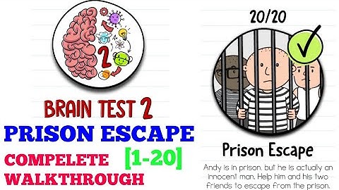 Brain test 2 prison escape all level solution or walkthrough