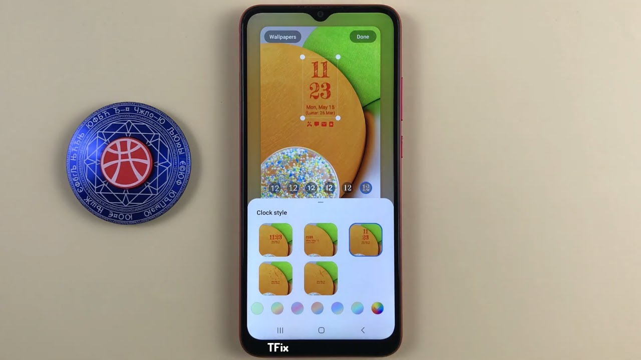 How To Change The Lock Screen Clock Color And Style On Samsung A03