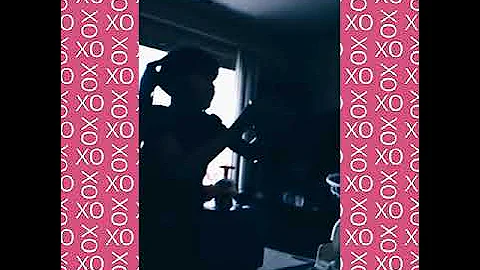 My best friend dancing and eating