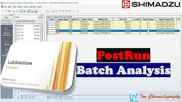 Postrun Batch Analysis in case of Ion Chromatography using SHIMADZU