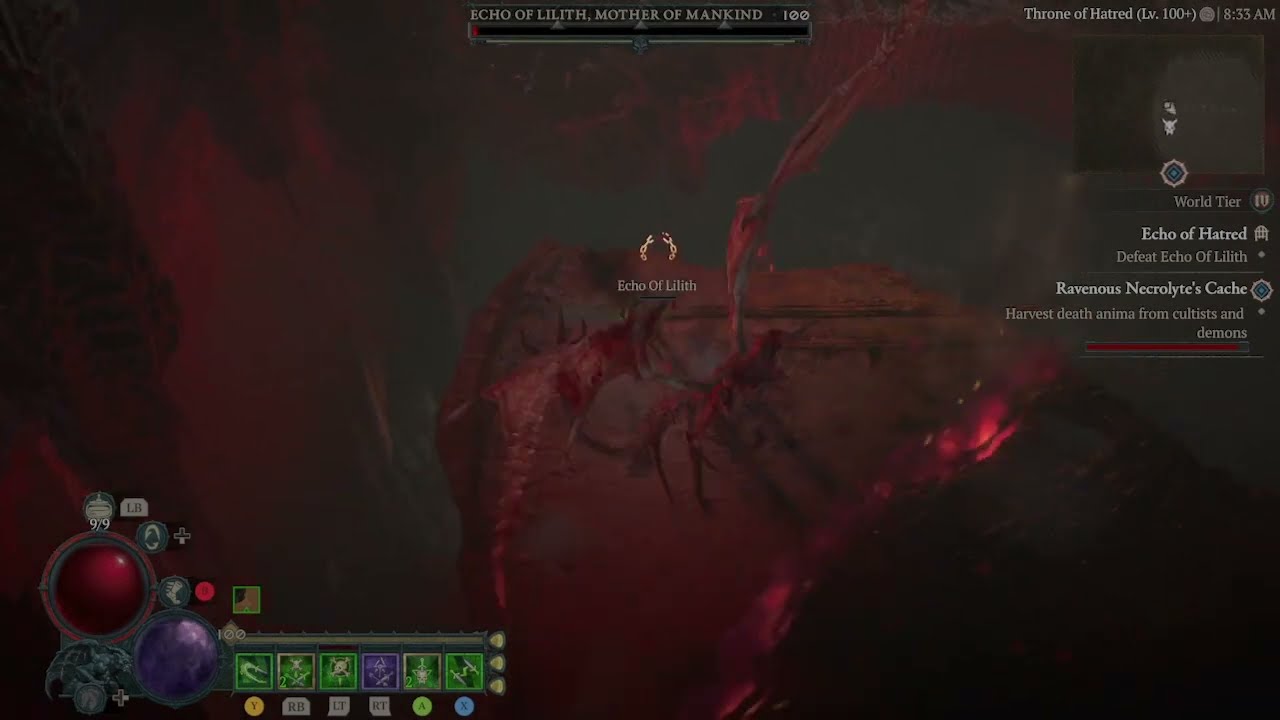Diablo® IV - Season 1 Uber Lilith kill using Poison Twisting Blade Rogue on console