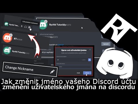 Jak změnit/přejmenovat jméno/nick na Discord učtu – změnění názvu účtu Discordu (tutoriál cz – sk)