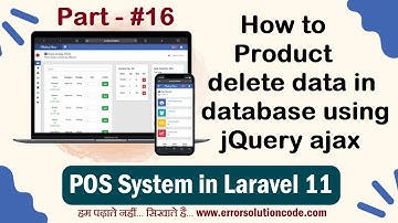 How to Product delete data in database using jQuery ajax in Laravel 11