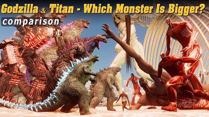Biggest Titan In Attack On Titan And Godzilla - Combat | 3D Size Comparison