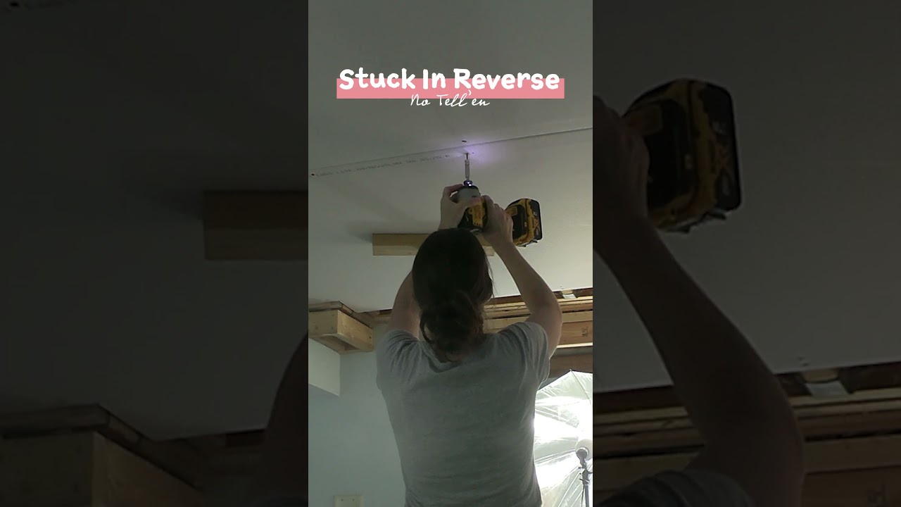 Funny Wife DIY Fail Using Drill in Reverse | Home Remodel Short 😂🔧