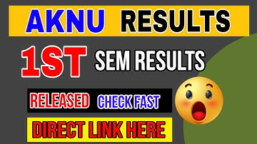 AKNU DEGREE 1ST SEM RESULTS 2023|DIRECT LINK RELEASED | ADIKAVI NANNAYA  | FIRST SEM RESULTS |