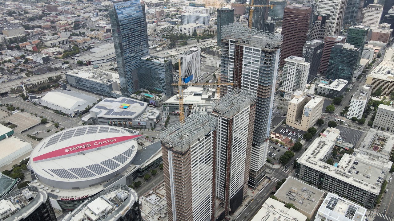 Oceanwide Plaza Downtown Los Angeles Droneshot YouTube