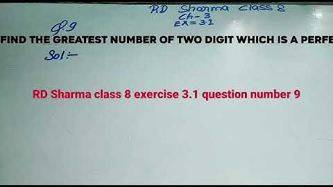 RD Sharma class 8 exercise 3.1 question number 9