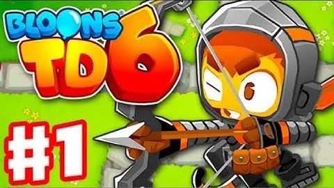 Bloons TD 6 - Gameplay Walkthrough Part 1 - Quincy the Archer in Monkey Meadow!