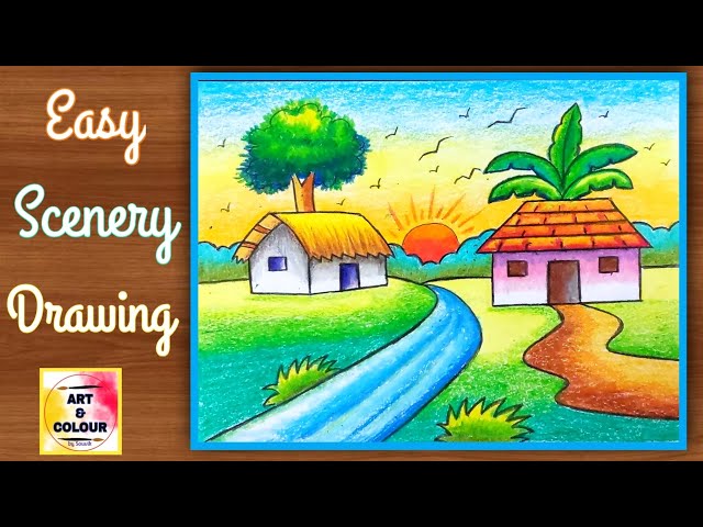 Details 153+ easy scenery drawing for kids super hot