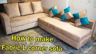 : (Top1model) #how to make Fabric L corner sofa ,corner sofa making, Premium Fabric l corner sofa make