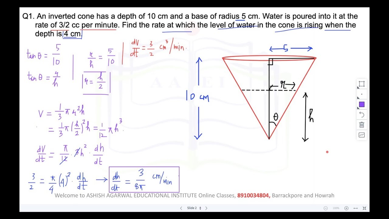 DERIVATIVE AS A RATE MEASURE (Important Question 4 marks) - YouTube