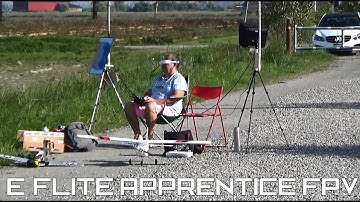 E-Flite Apprentice FPV "low terrain" "low terrain" crash!