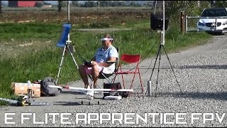 E-Flite Apprentice FPV "low terrain" "low terrain" crash!