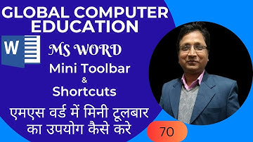 Mini Toolbar and Shortcut Menu in Ms Word || How to Turn Off Mini Toolbar Popups in Word.||