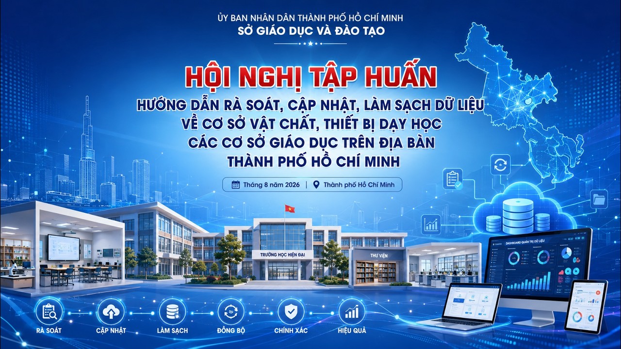 Hội nghị tập huấn hướng dẫn rà soát, cập nhật, làm sạch dữ liệu về cơ sở vật chất, thiết bị dạy học