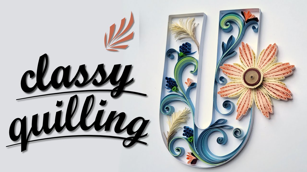КВИЛЛИНГ: Как нарисовать букву U в технике квиллинга, урок по типографике
