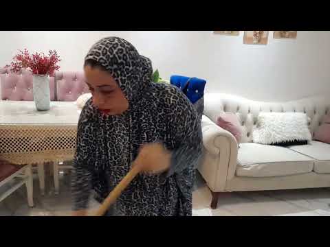 روتين تنظيف وترتيب الصاله وترويقها مع الست المصريه