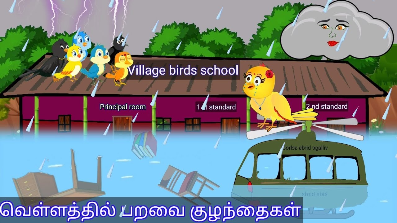 story of school birds/ moral story in tamil/village birds story
