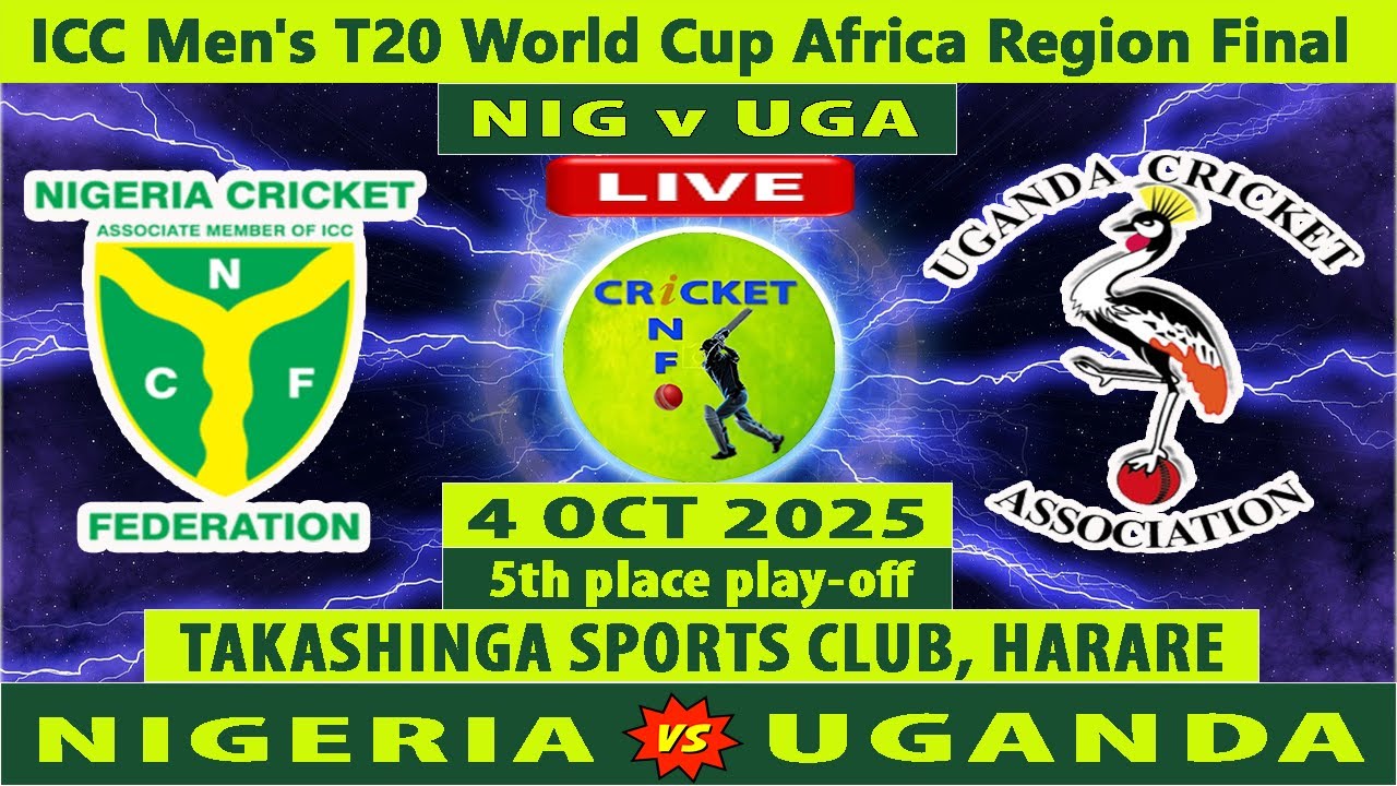 Nigeria vs Uganda | NIG vs UGA | 5th place play-off of ICC Men's T20 World Cup Africa Region Final